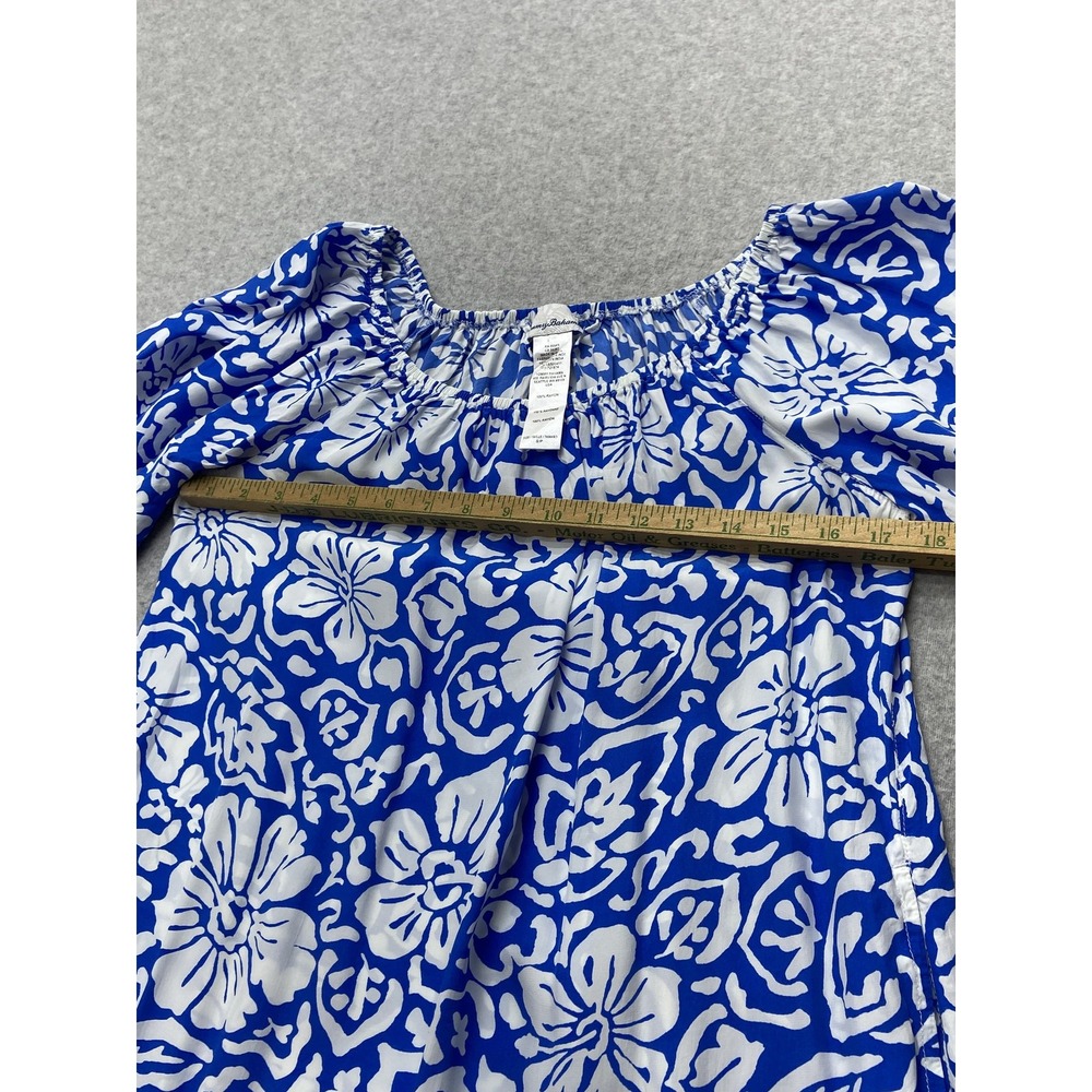 Tommy Bahama Dress‎ Womens Small Floral Rayon Tiered Off Shoulder Pockets Summer - Picture 7 of 10